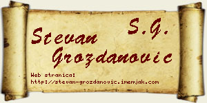 Stevan Grozdanović vizit kartica